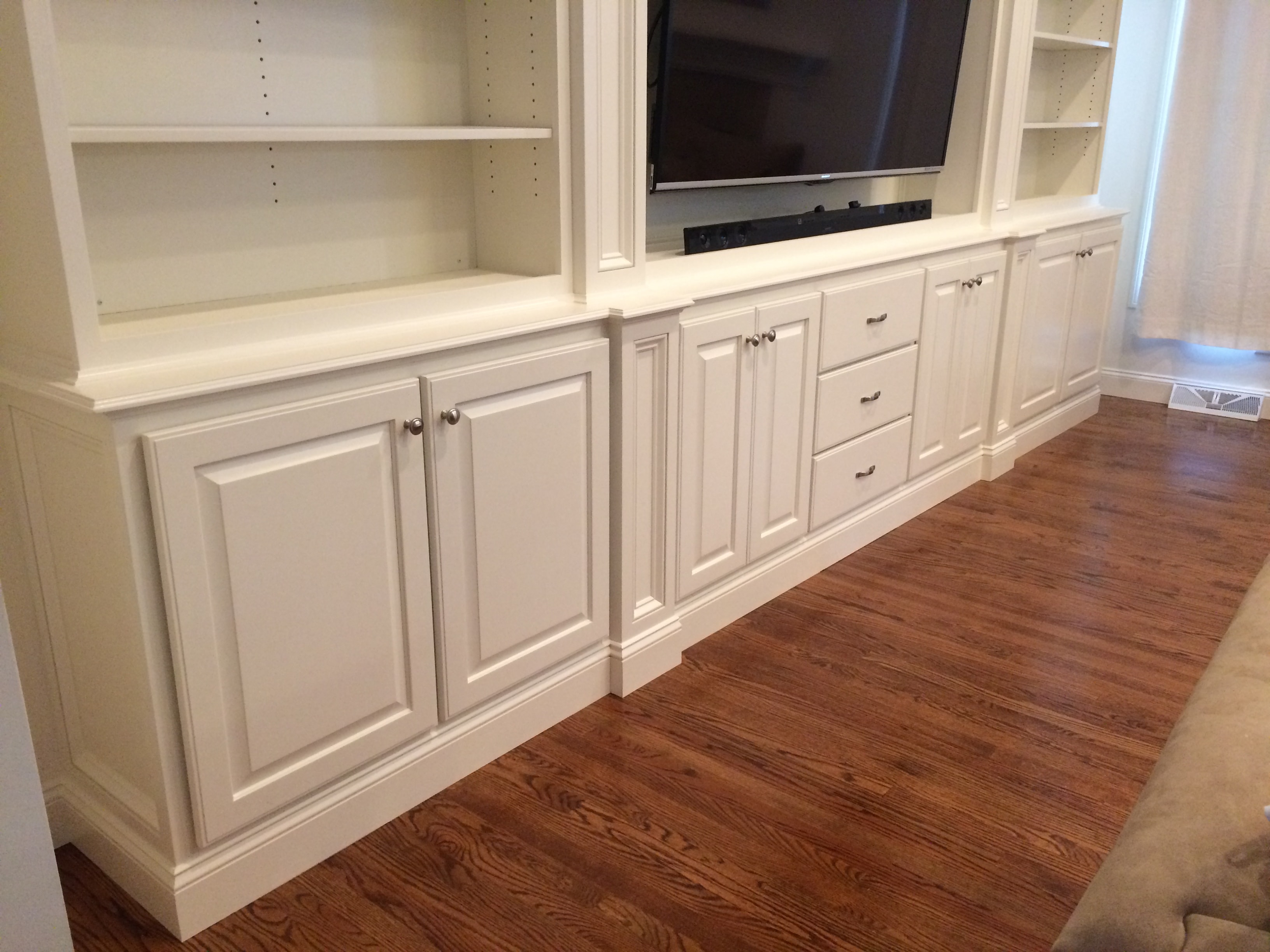 Guilderland custom built-in entertainment center by BGS Fine Finish